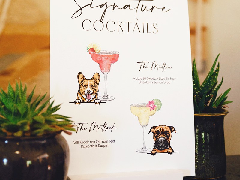 Amy and Ramone bar menu