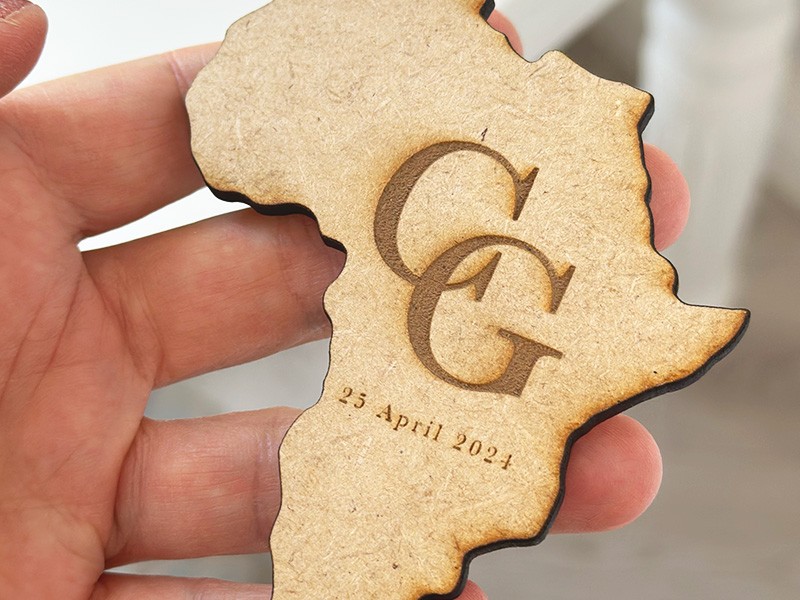 Celia and Grant African wooden magnets