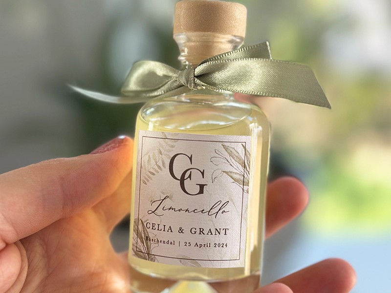 Celia and Grant  limoncello bottle 2