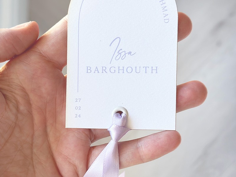 Emily and Ahmad guest name tags 2