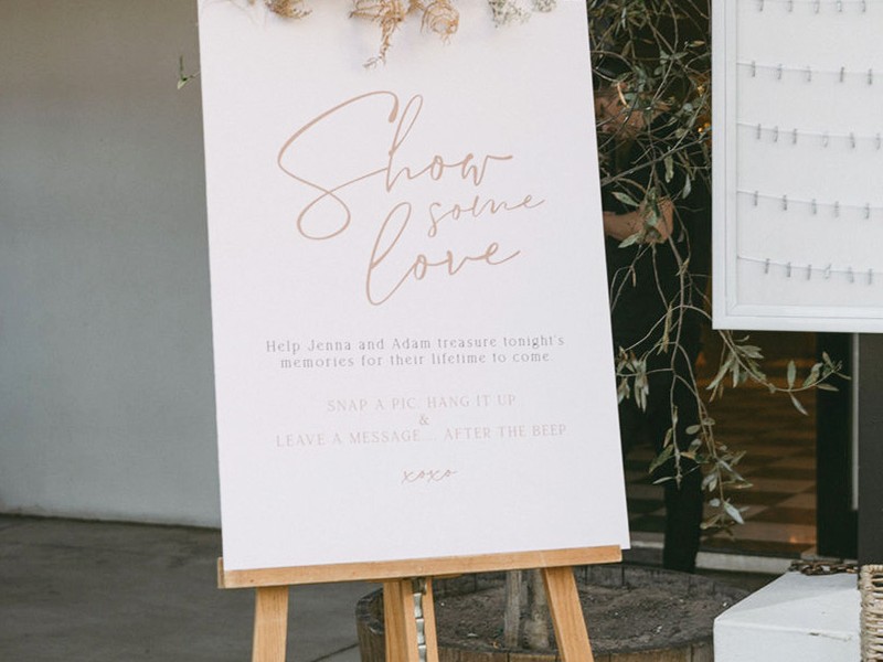 Jenna and Adam wedding signage 2
