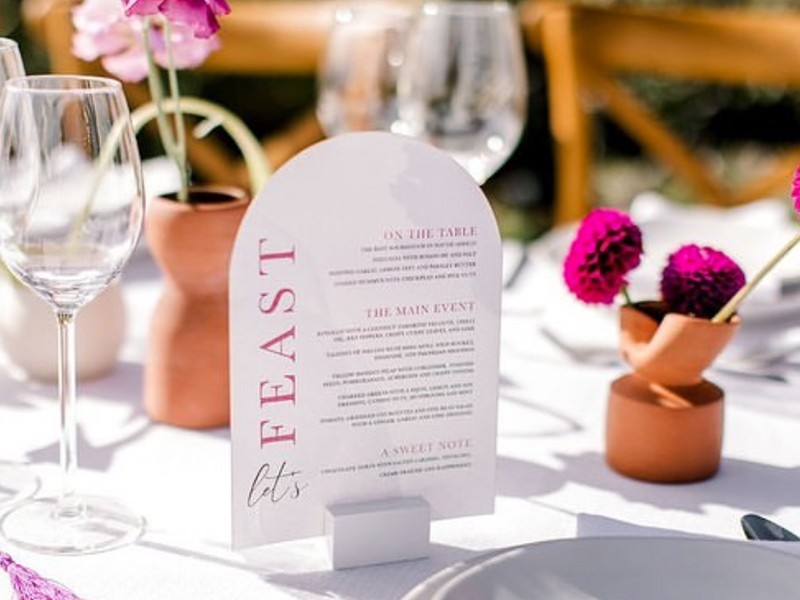 Katie Jacholke table menu