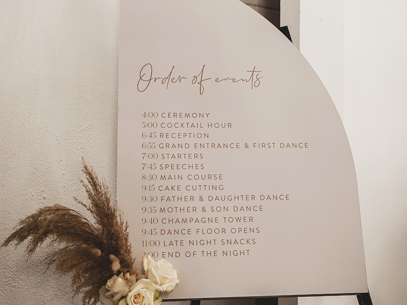 Kelsey and Ryan program sign