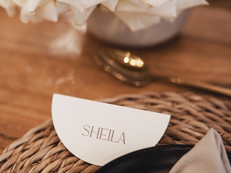 Keylse and Ryan guest name card