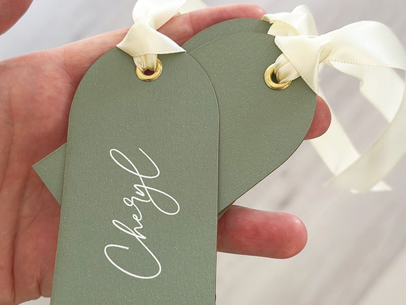 Kristina and Jonathan guest name tags