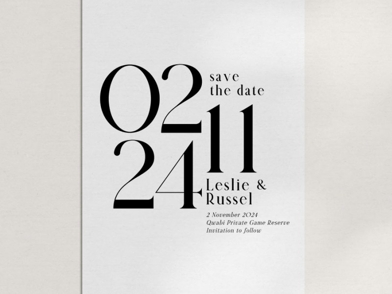 Leslie and Russel save the date 3