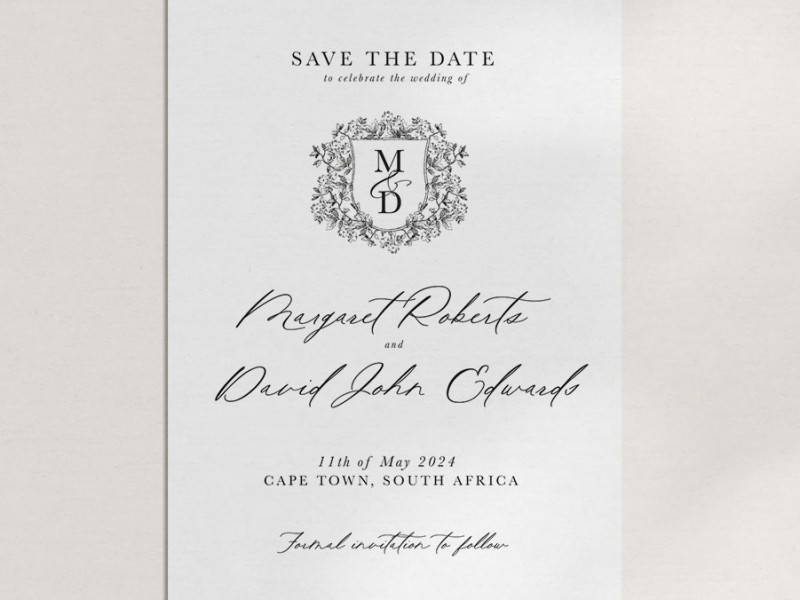 Save the date template 2