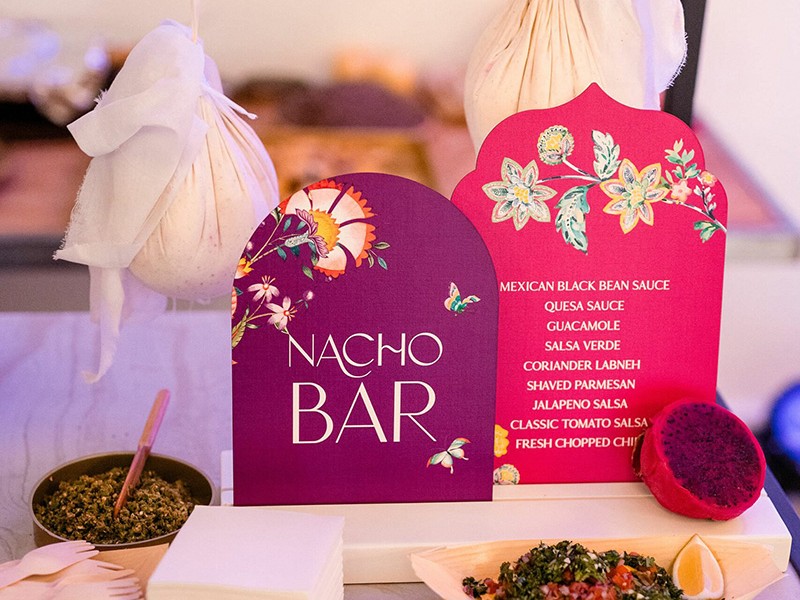 Shilpa and Manoj food station signage