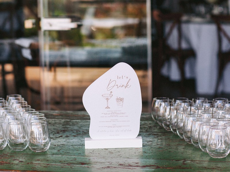 Abby and Michael bar signage