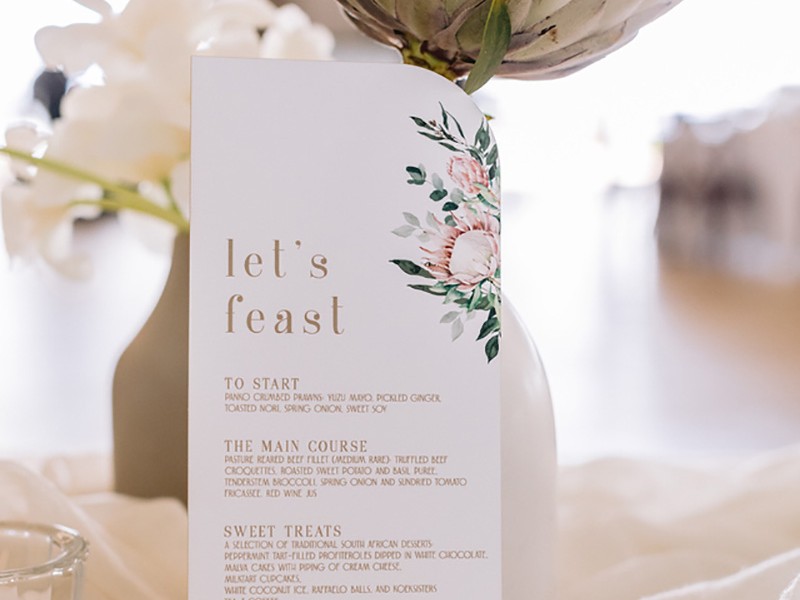 Abby and Michael menus