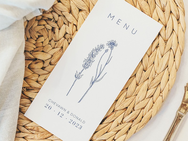 Chev and Don menu card