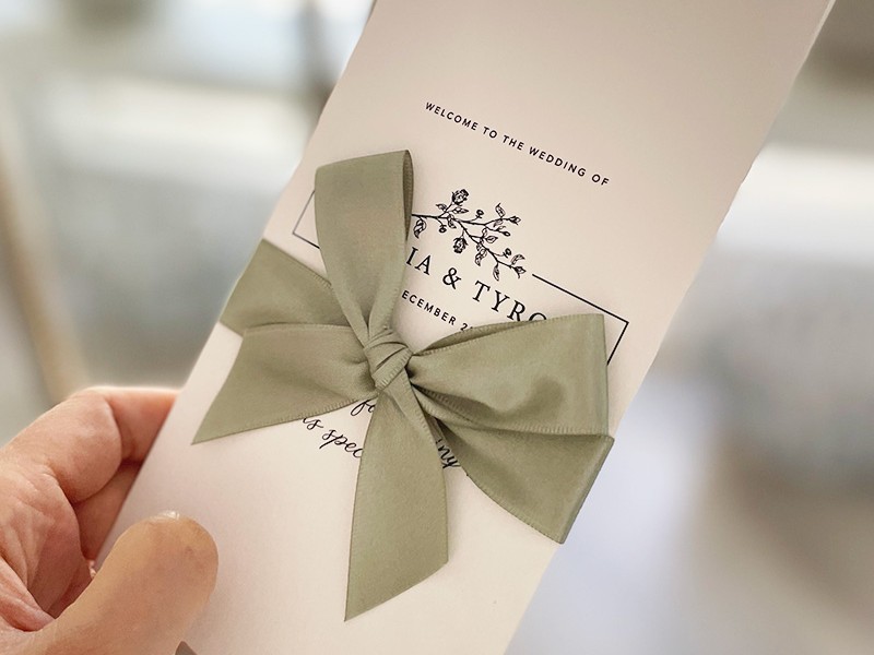 Claudia and Tyrone wedding program