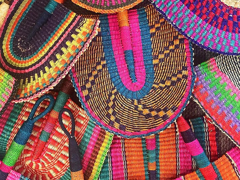 Colourful African fans