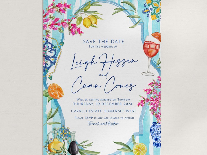 Leigh and Cuan Save the Date