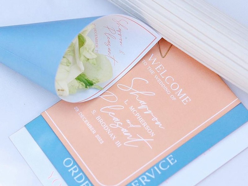 Sharron and Pleasant order of service