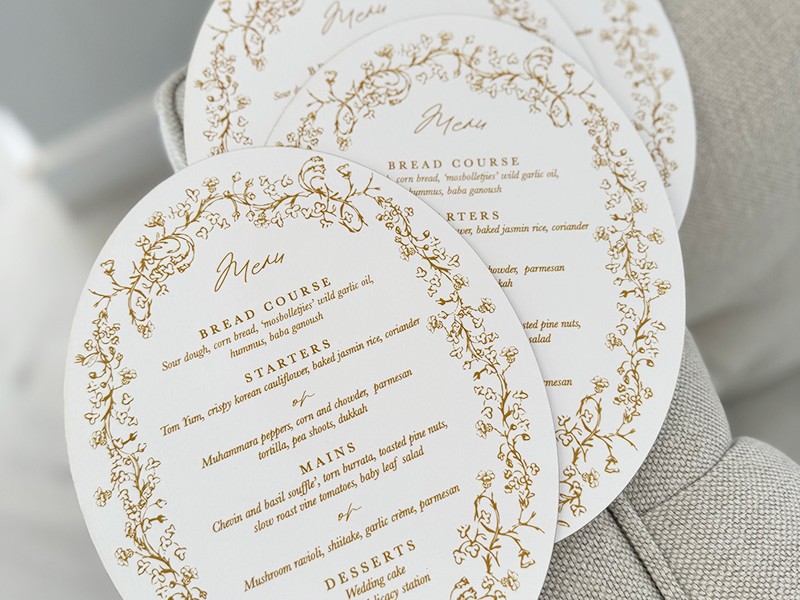 Brij and Rianna - Oval menus