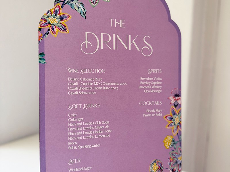 Brij and Rianna drink signage