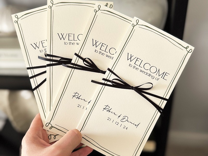 Robin and Daniel wedding programs