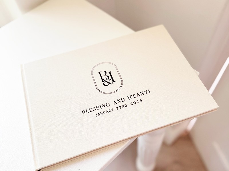 Blessing and Alex guest book