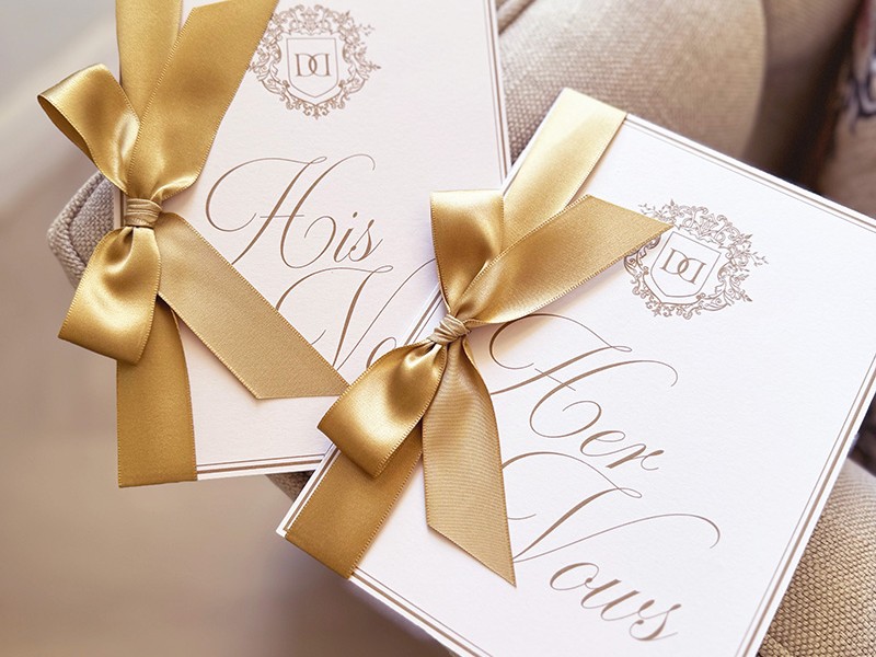 Daniella and Daniel vow booklets