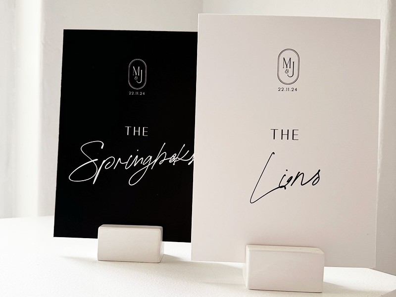 Jane and Michael table numbers