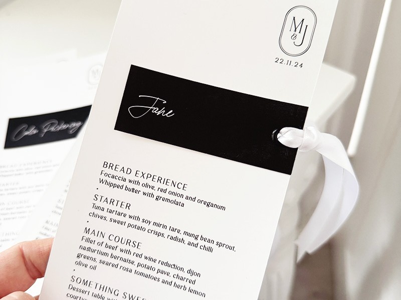 Jane and Micheal Menus