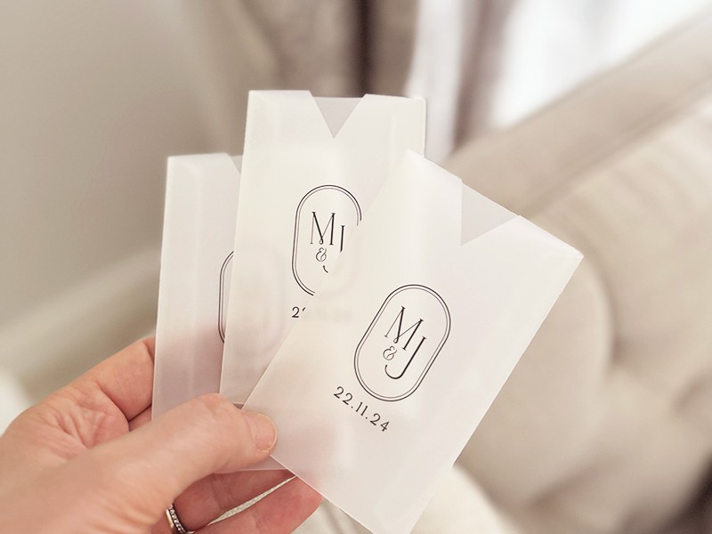 Jane and Micheal confetti petal pouches