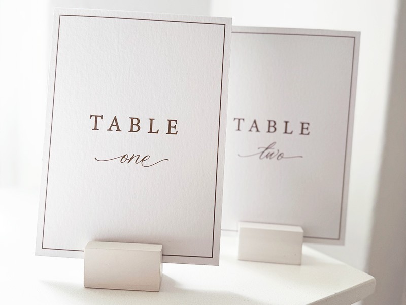 Kristy and Mark table numbersw