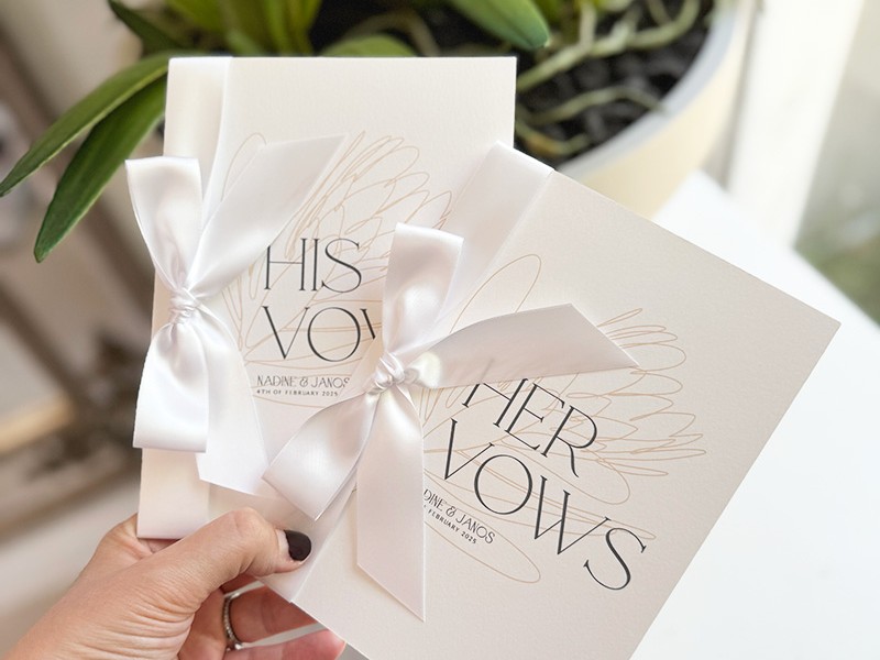 Nadine and Janos vow booklet