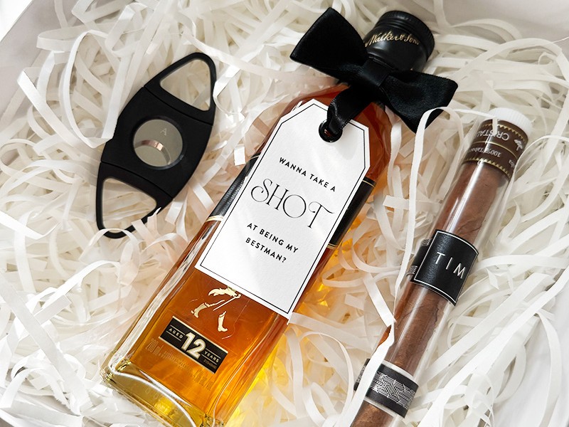 Groomsmans proposal gift box